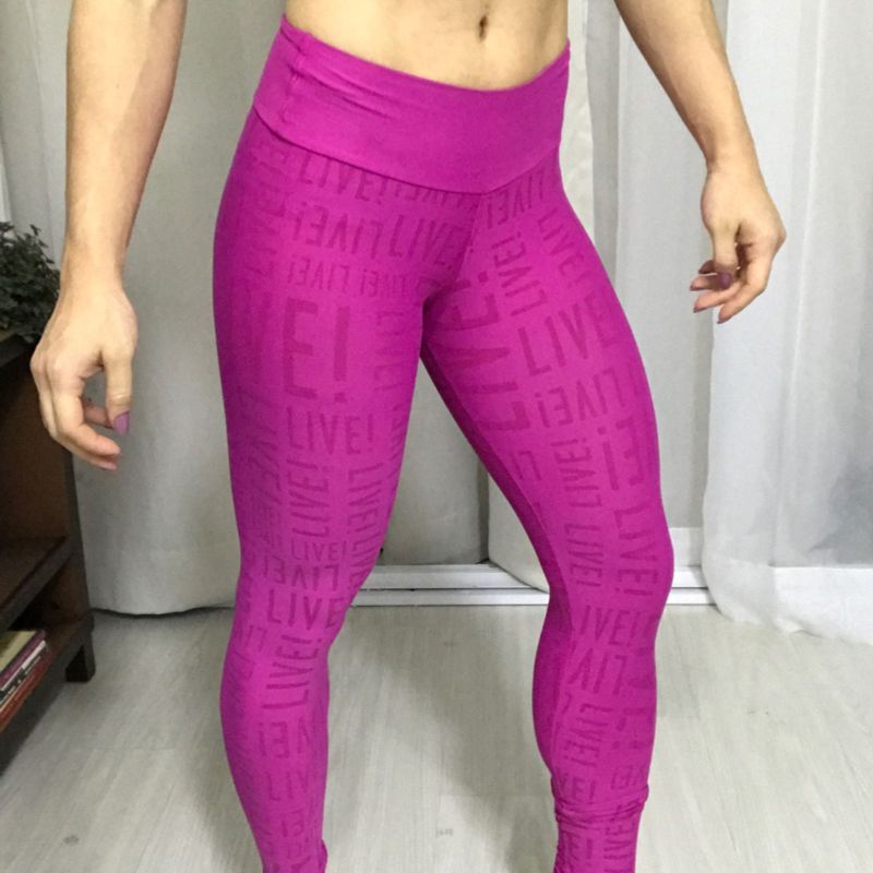 Calça Legging Live Pink, Calça Feminina Live Usado 27374041