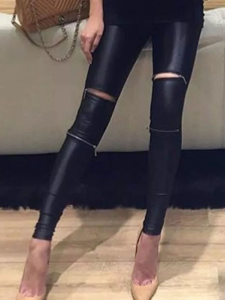 legging com ziper na frente