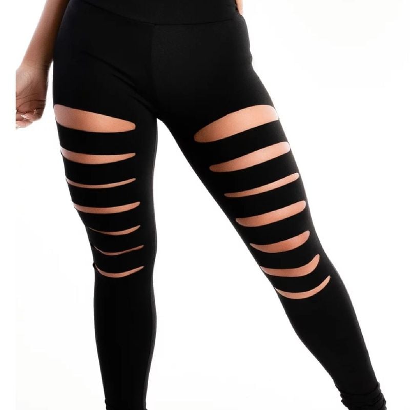 Calça 2024 legging rasgadinha