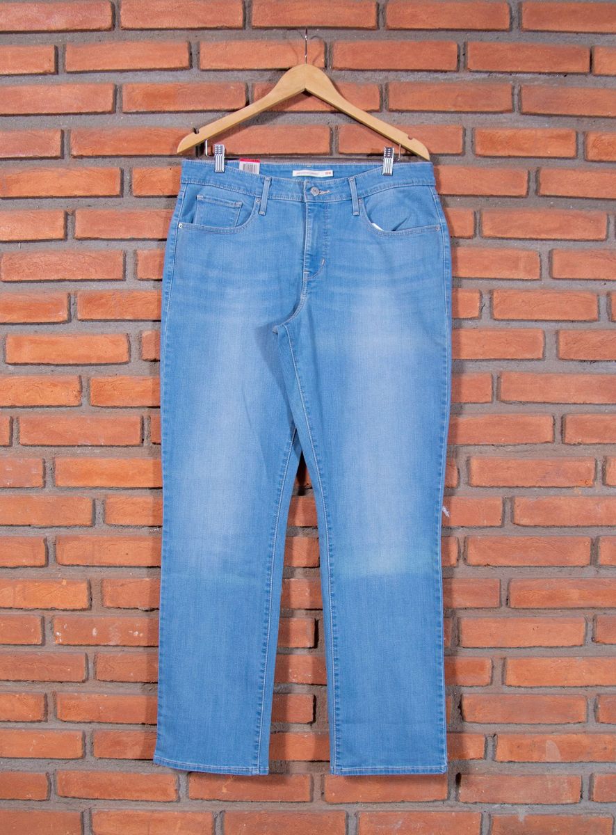 calça jeans reta feminina plus size