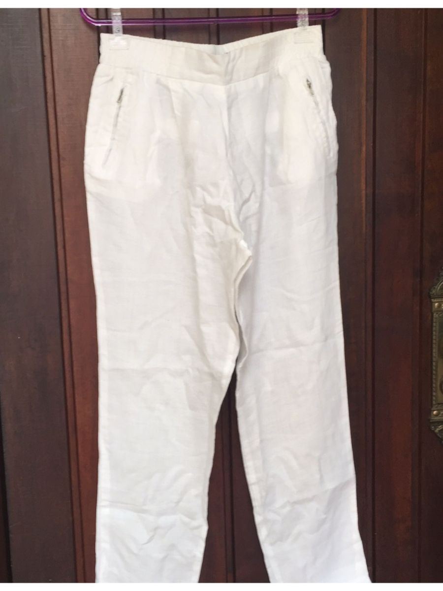 calça de linho feminina zara