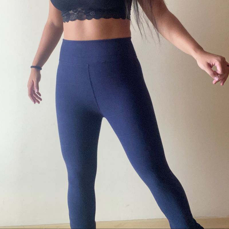 Calça bandagem hot sale azul marinho