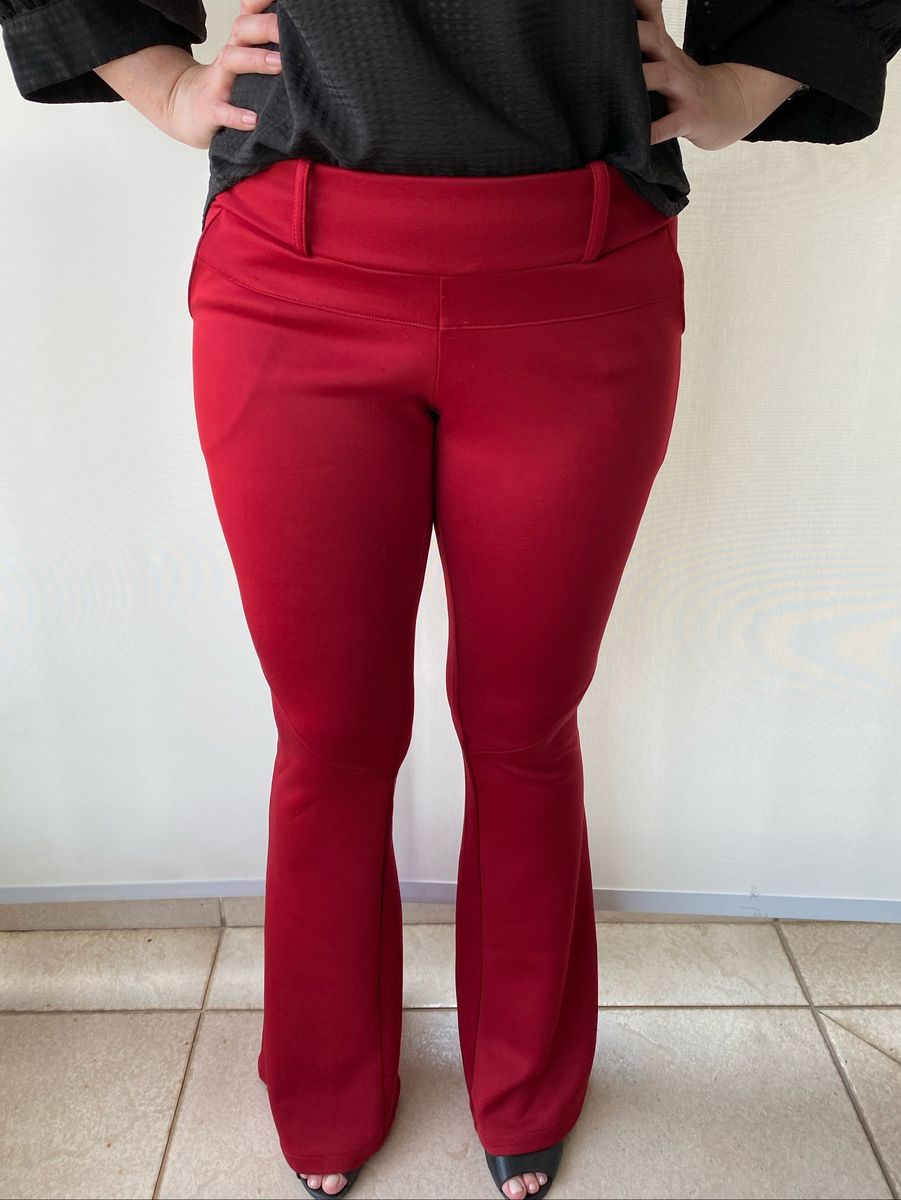 Calça store marsala flare