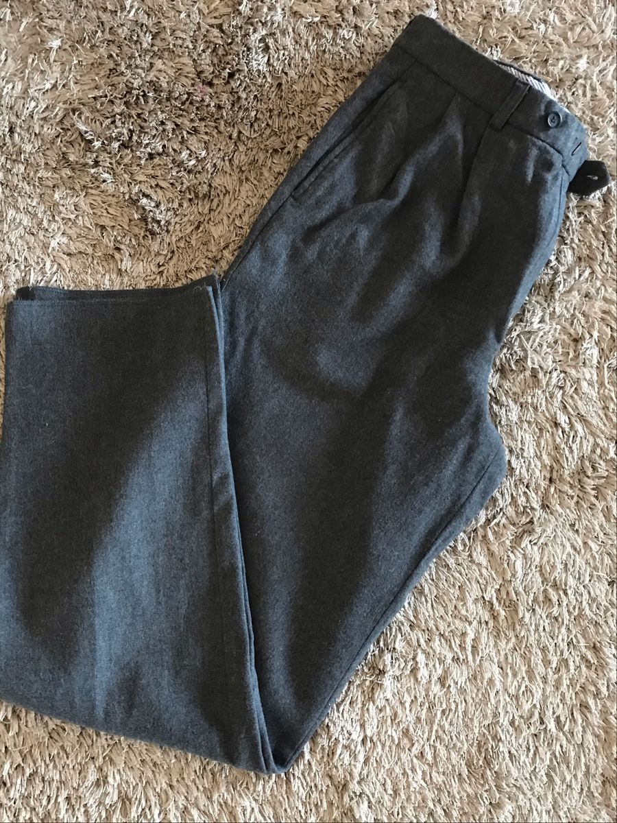 calça social de lã masculina