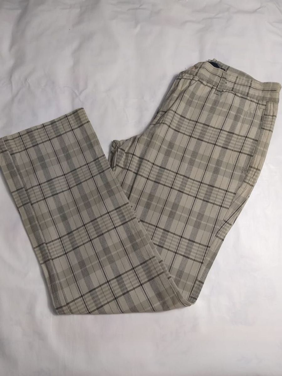 Calça Masculina Xadrez Blue Steel Calça Feminina Blue Steel Usado