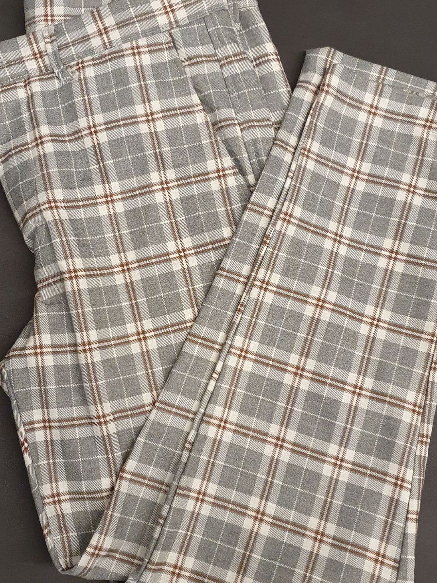 calça xadrez masculina zara