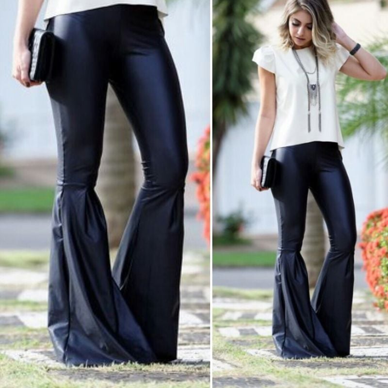 Calça flare de store cirre