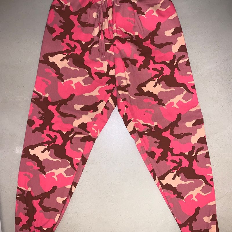 Calça store militar rosa