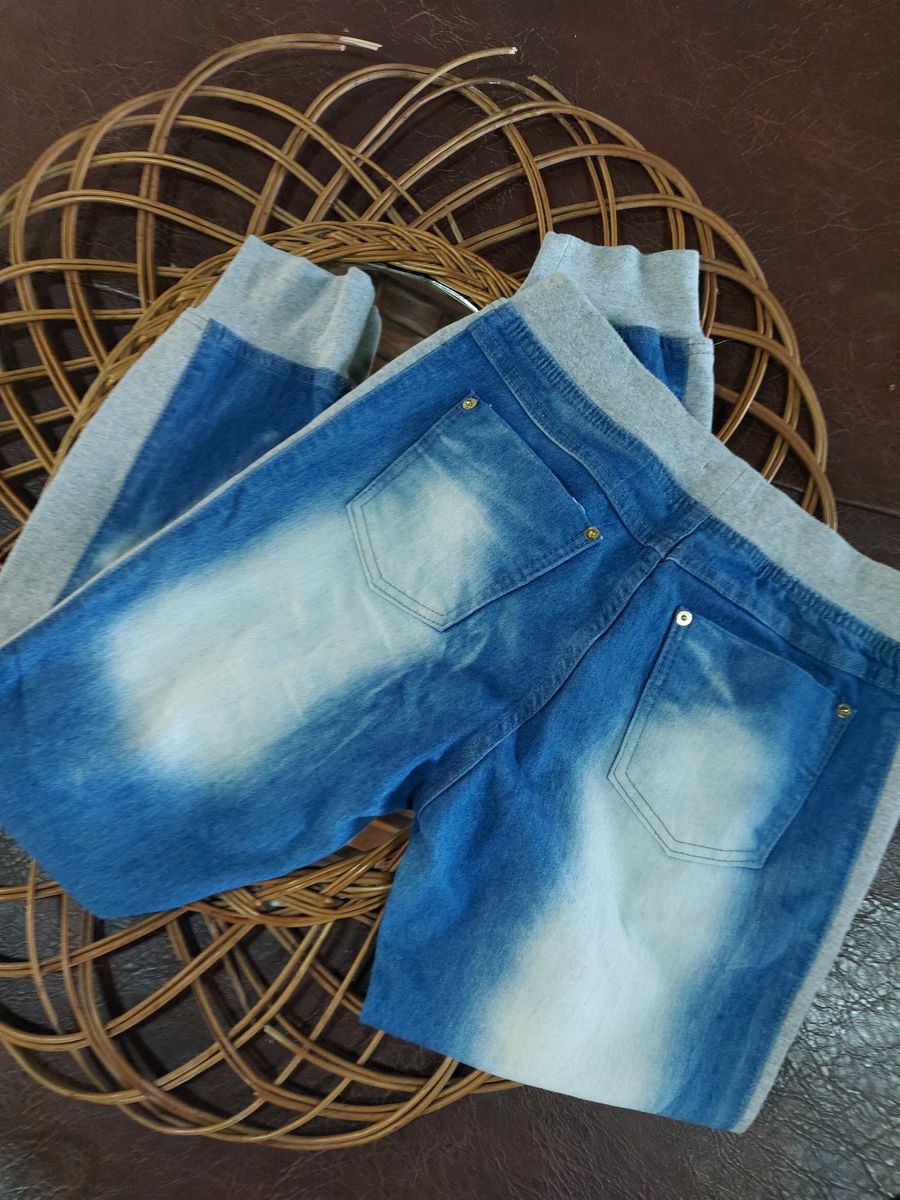Calça Mix Jeans e Algodão Calça Feminina 7 Dimensões Jeans Usado