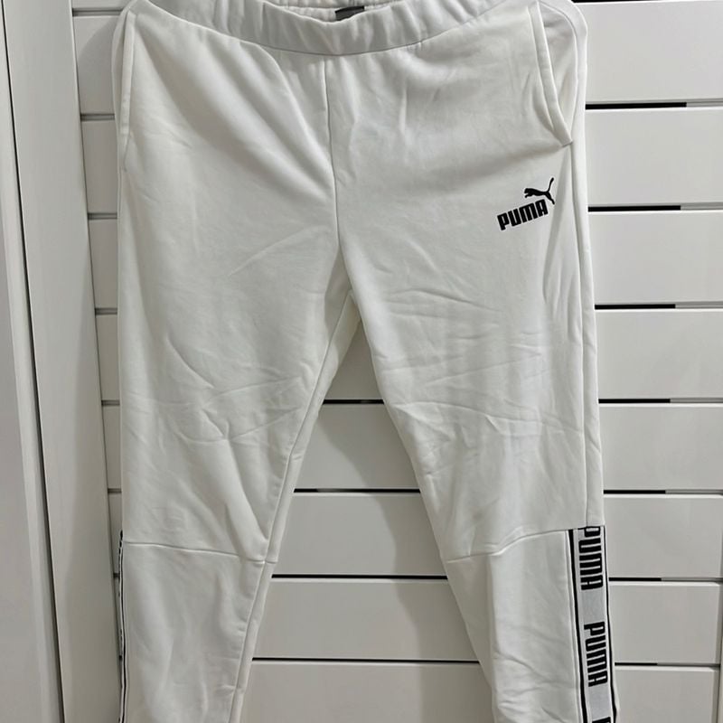Calça Moletom Branca Puma Calça Feminina Puma Nunca Usado