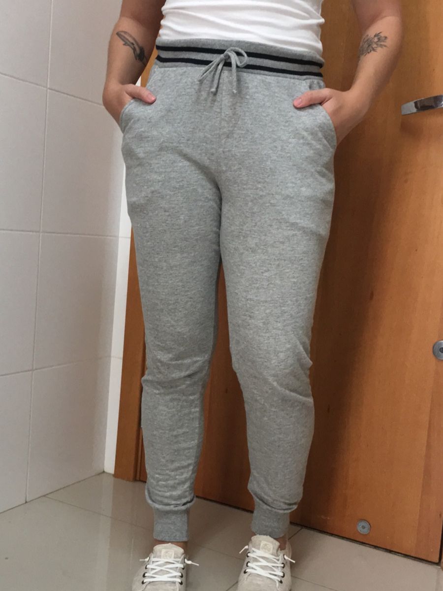 calça legging metalizada preta