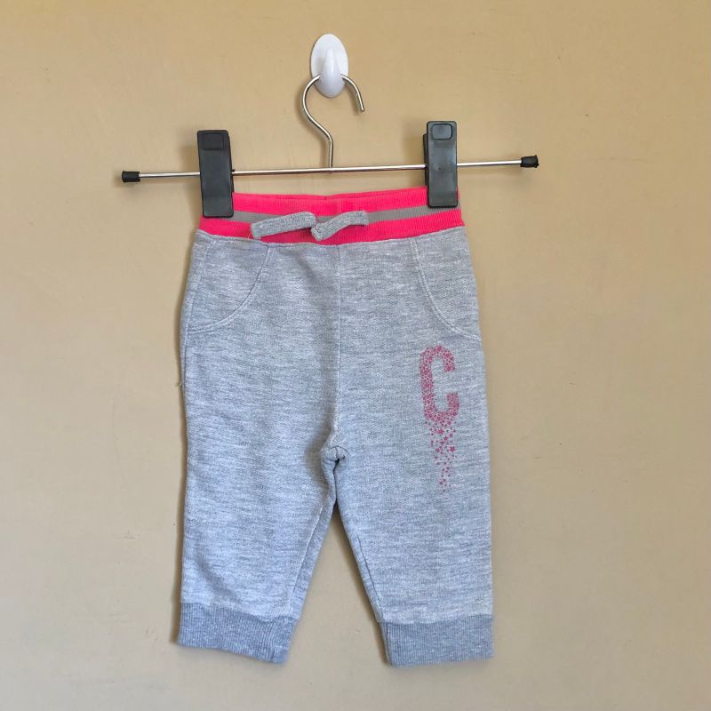 Calça Moletom Cinza e Rosa Infantil Menina Calvin Klein Calvin