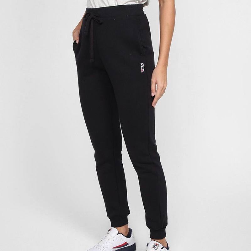 Calça Moletom Fila Basic Classic Feminina Preto Fila Nunca