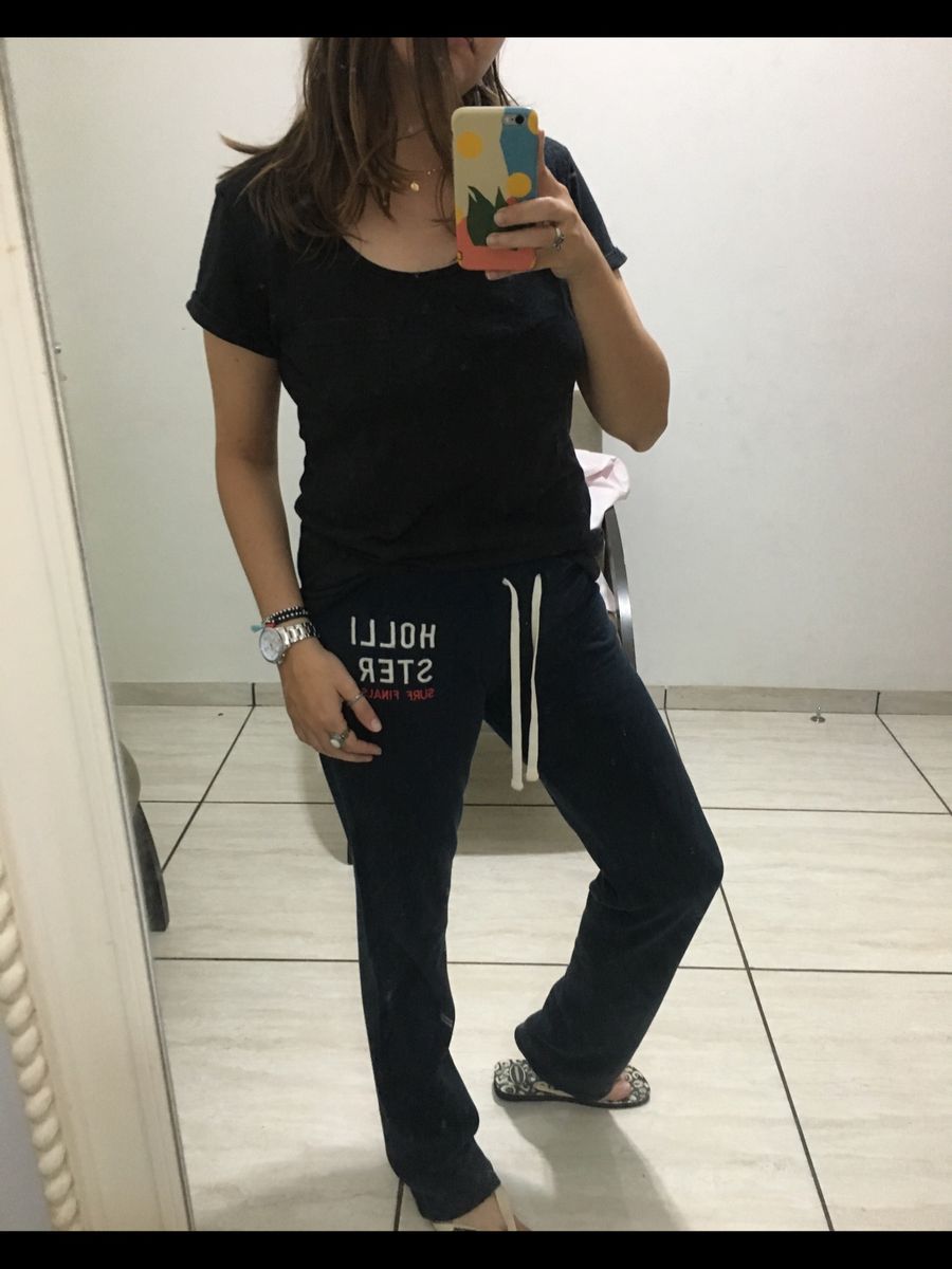 calça moletom feminina hollister