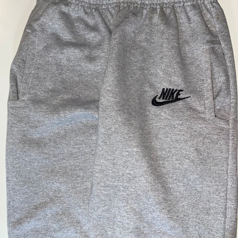 Calça Moletom Nike Cinza Feminina Calça Moletom Nike Cinza Claro