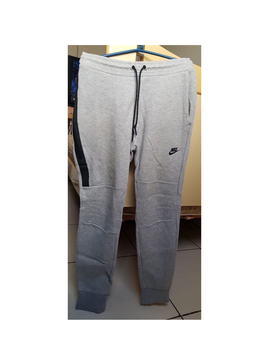 calça nike moletom tech fleece cinza