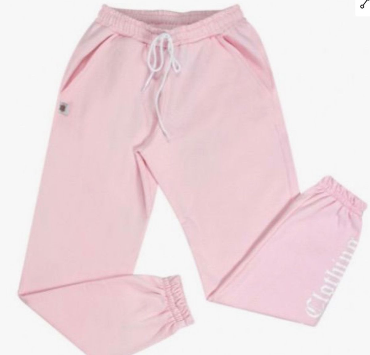 calça de moletom feminina rosa