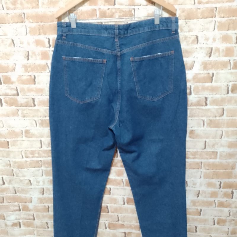 C&A Calça Mom Jeans Plus Size Cintura Super Alta Azul Claro 