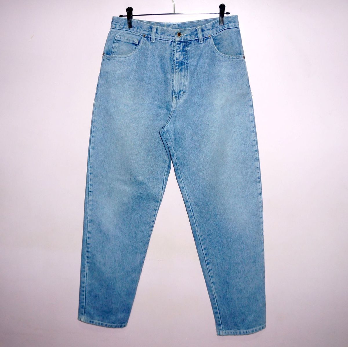 calça jeans cintura alta retro
