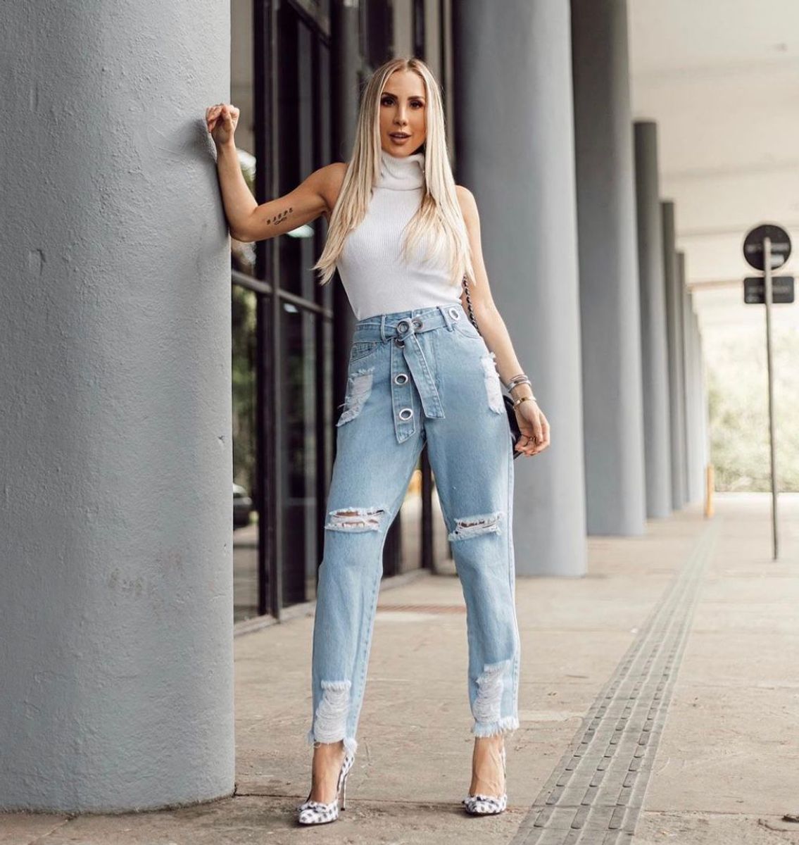 Calça Mom Jeans Destroyed | Calça Feminina True-Jeans Nunca Usado 41813359 | enjoei
