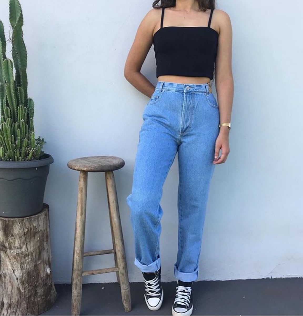 calça mom jeans vintage