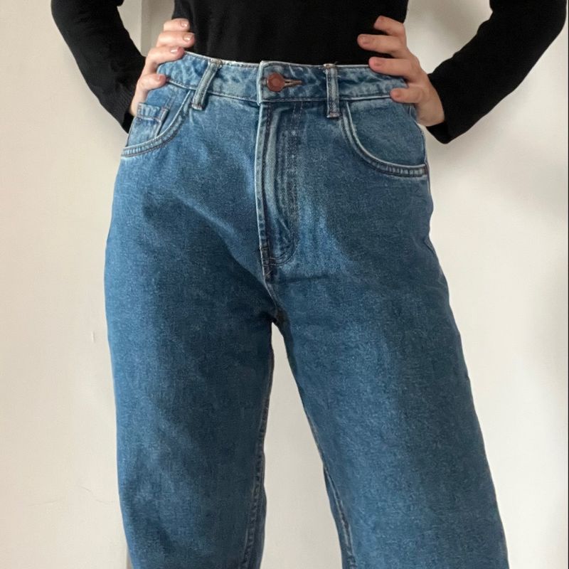 Calça best sale mom 34