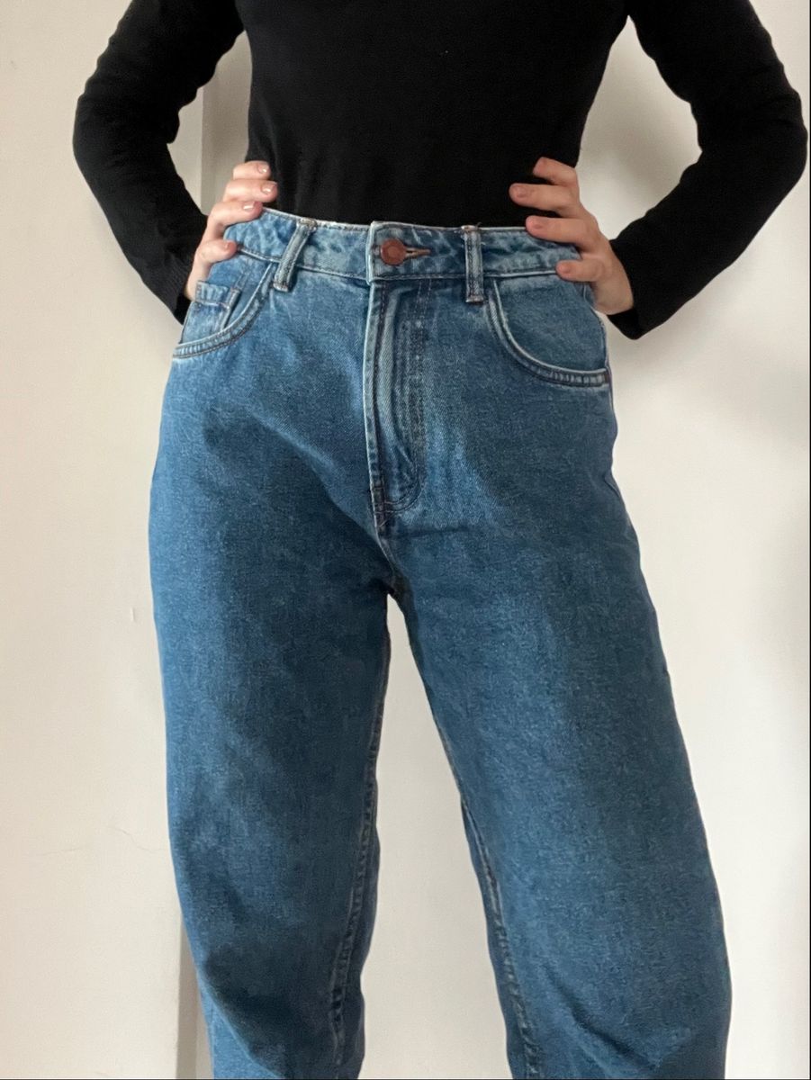 ZARA Calça jeans azul claro 34