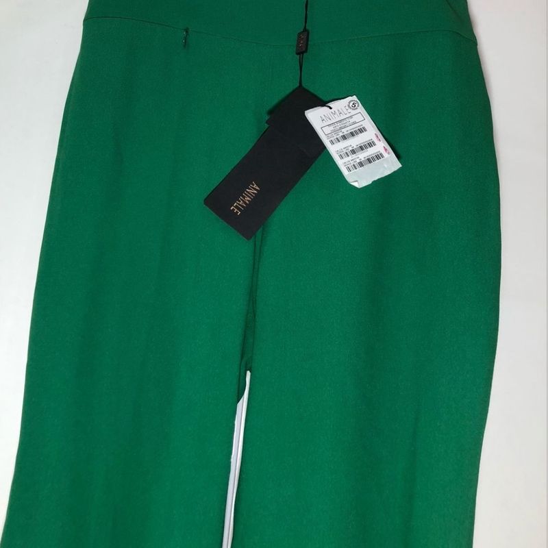 Calça De Crepe Alfaiataria Verde Lima - Animale Mobile