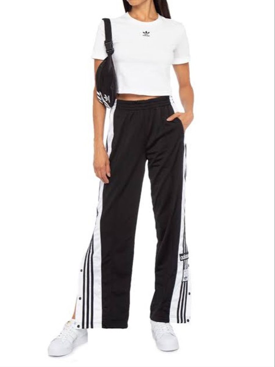 Calça adidas hot sale botoes laterais