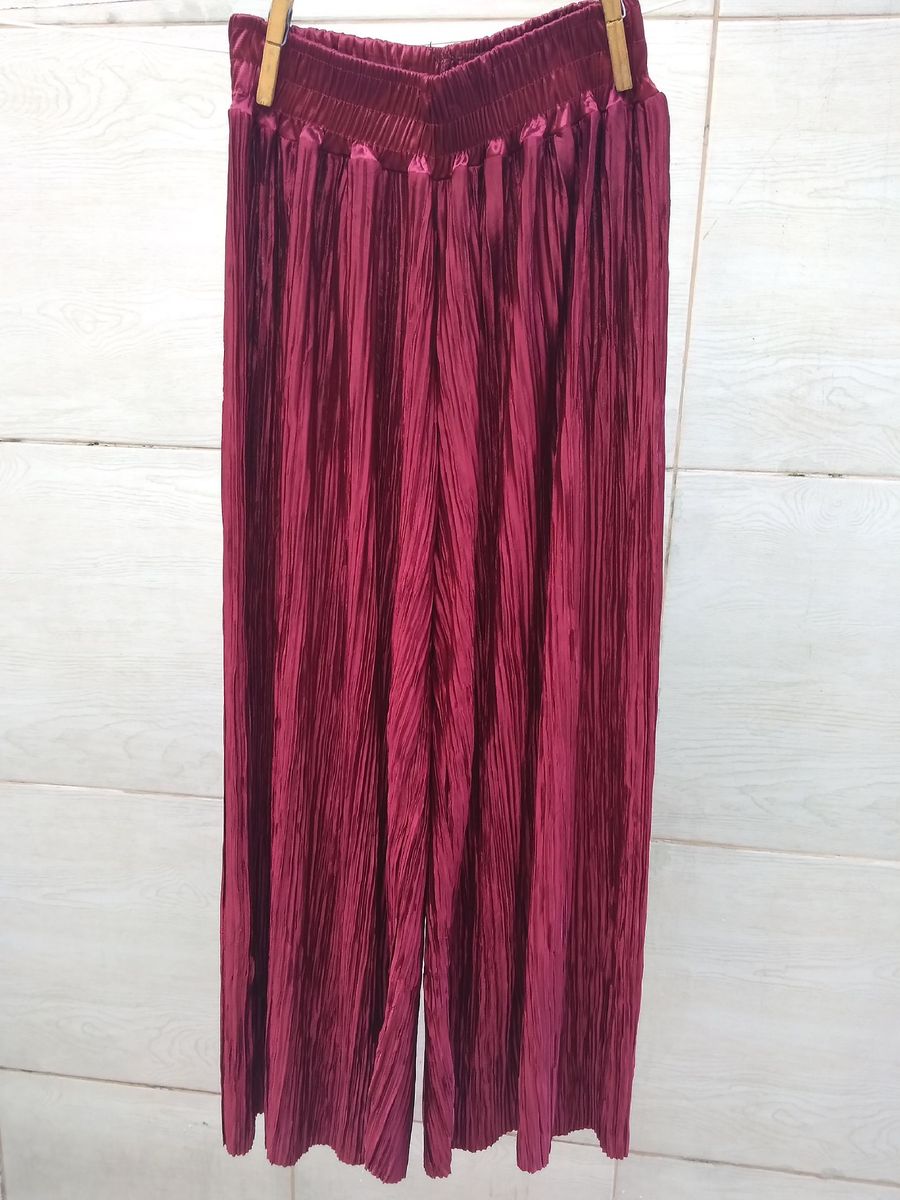 calça pantacourt vermelha - calças sem marca