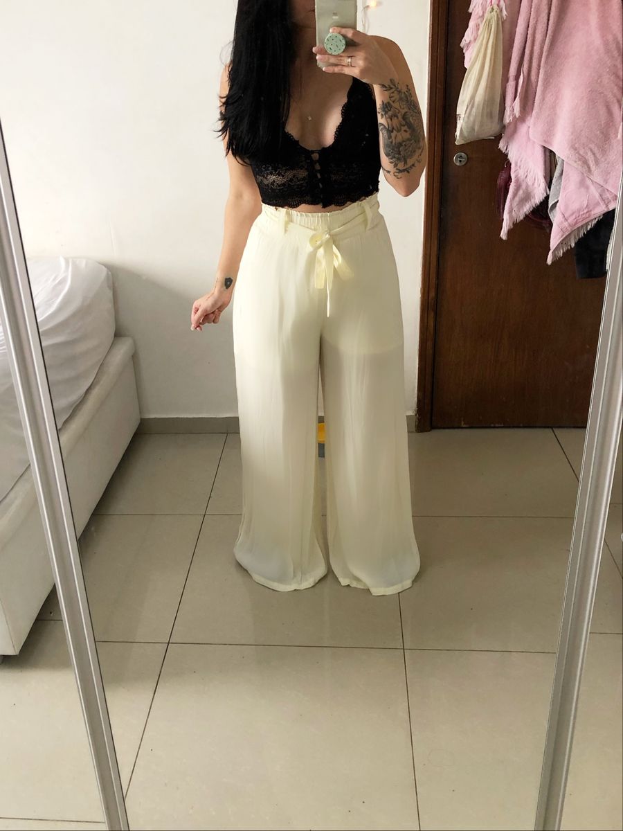 calça pantalona aquamar