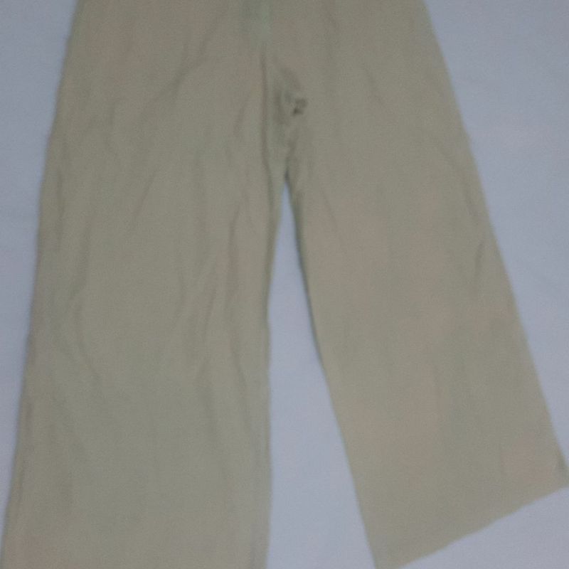 Calça Pantalona de Linho Verde Menta P