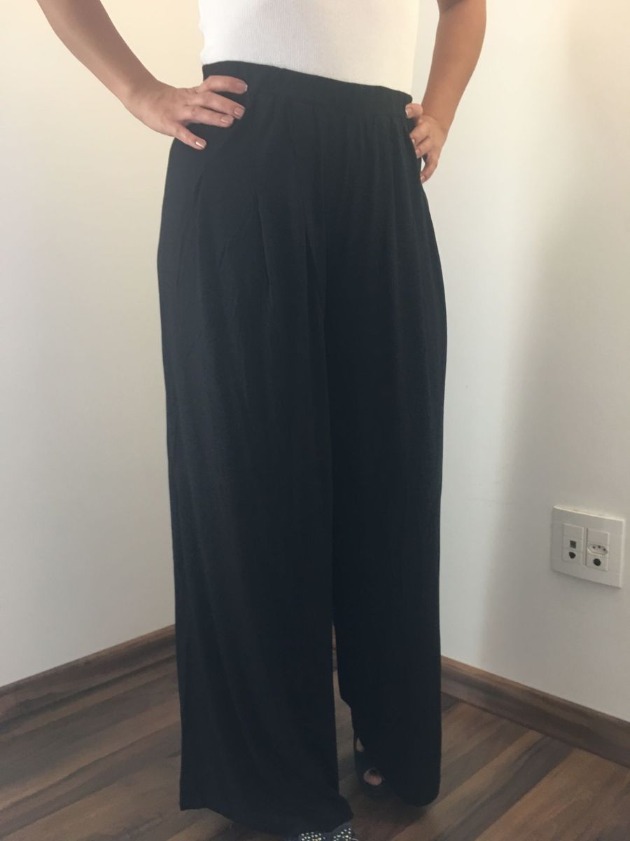 calça pantalona de malha