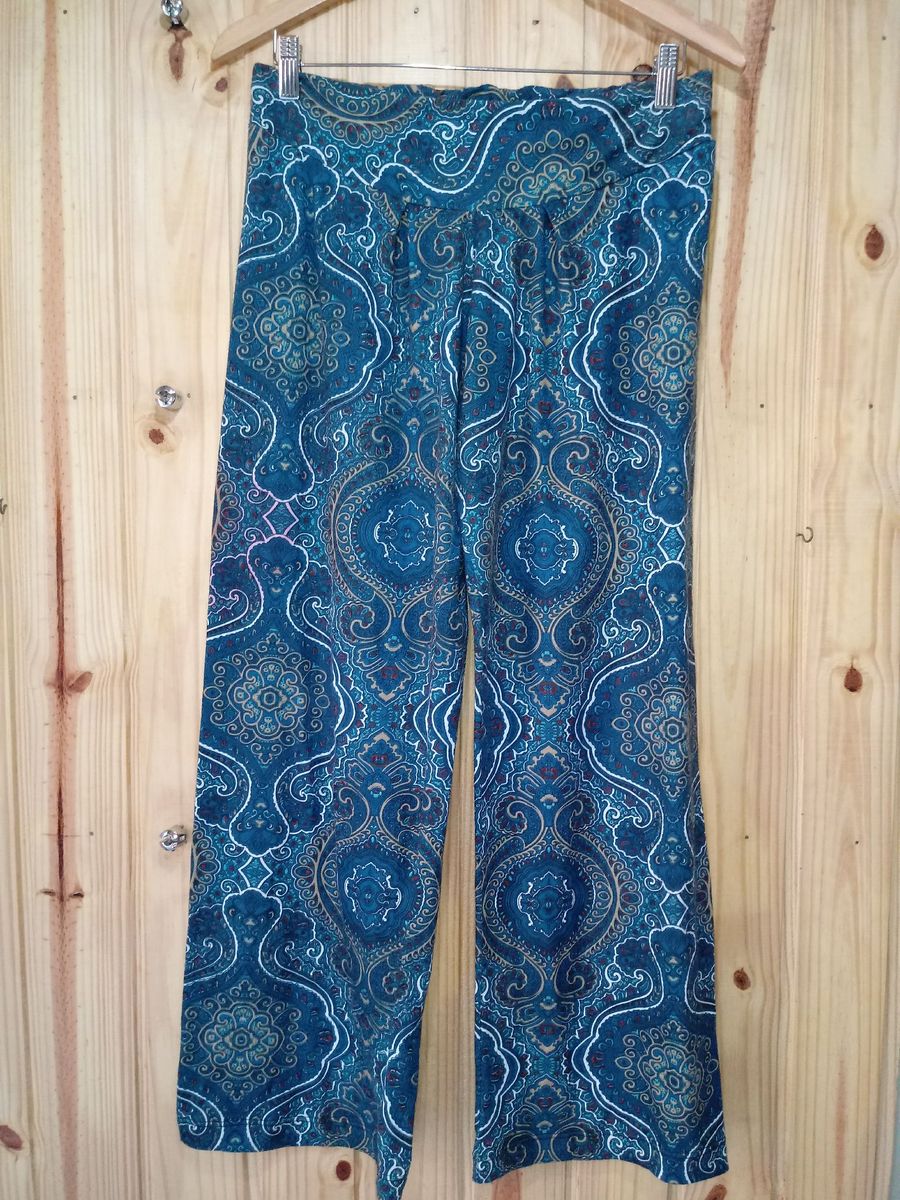 calça pantalona mosaico - calças sem marca