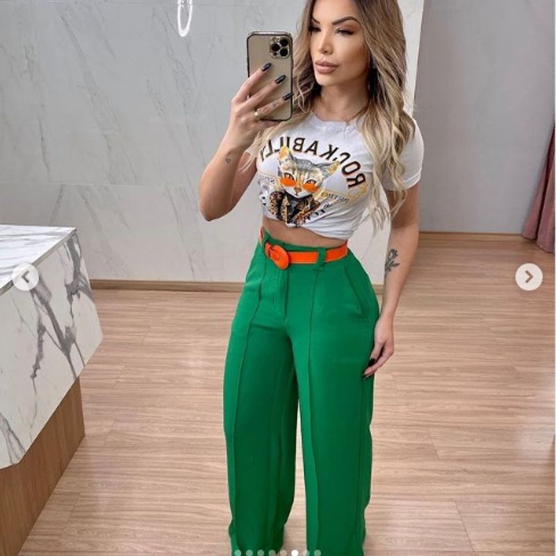 Calça pantalona moda sales 2019