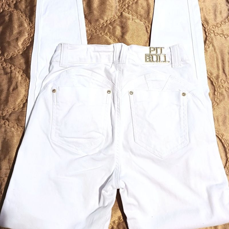 Pitbull Feminina Calca Pit Bull Branca Calca Pit Bull Jeans Branca