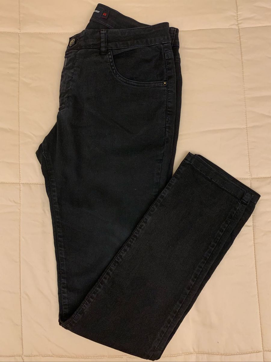 calça masculina brim preta