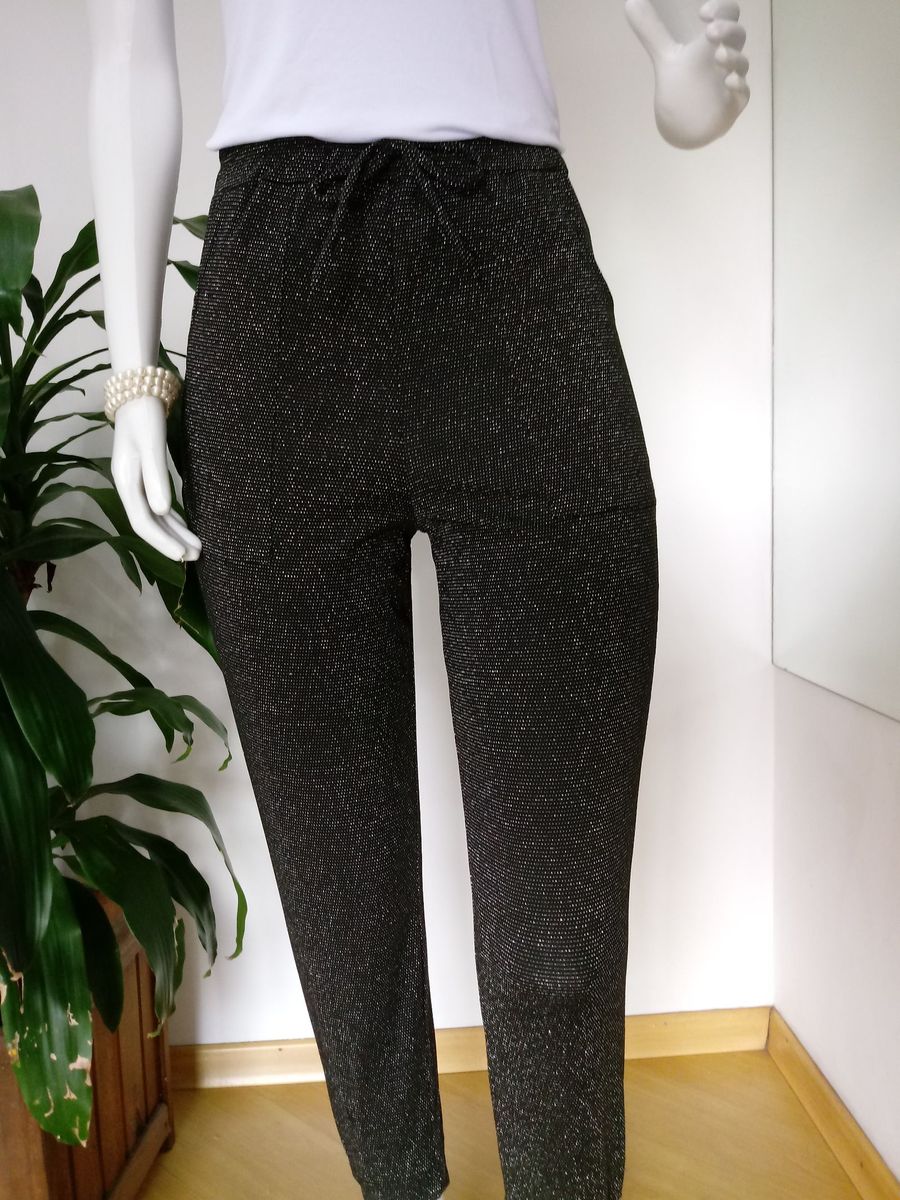 calça lurex brilho