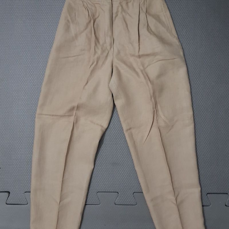 Calça Puro Linho Bege Escura Calça Feminina Puro Linho