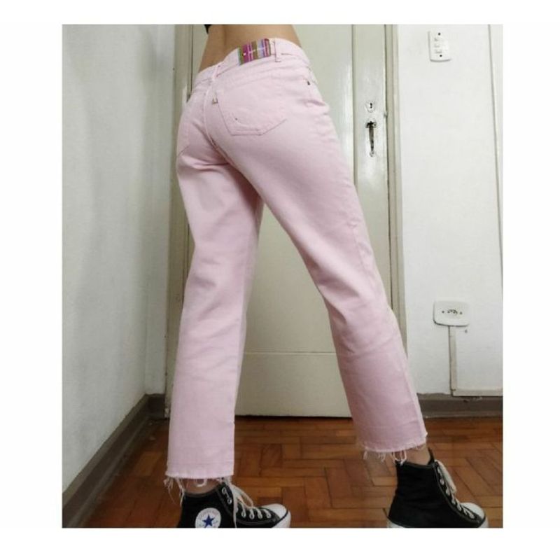 Calça 2024 rosa pastel