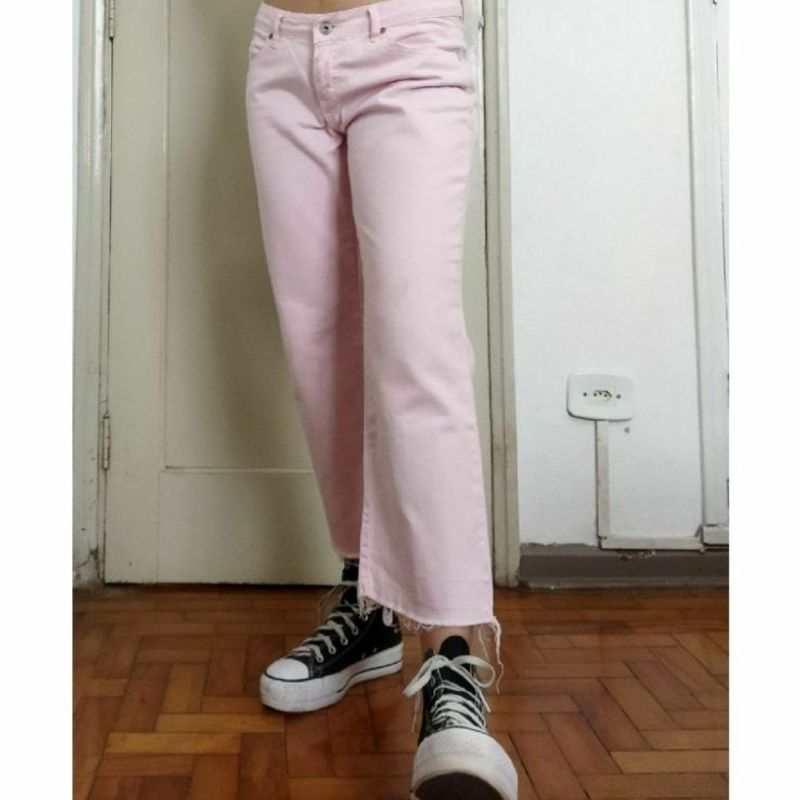 Calça hot sale rosa pastel