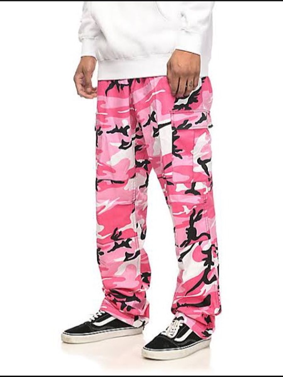 Calça moletom best sale camuflada rosa