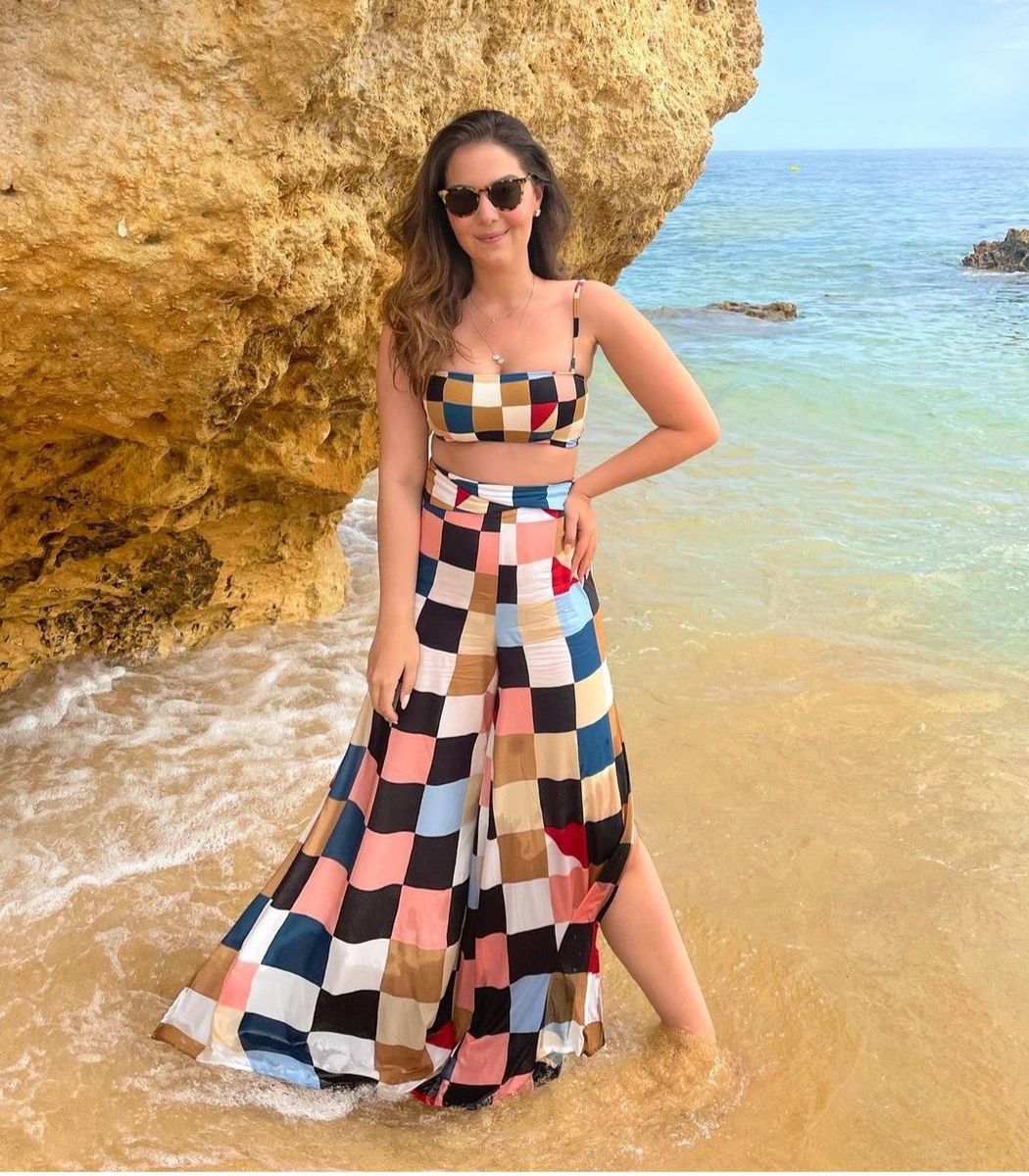 Calça Saída de Praia Colorida Renner Moda Praia Feminina