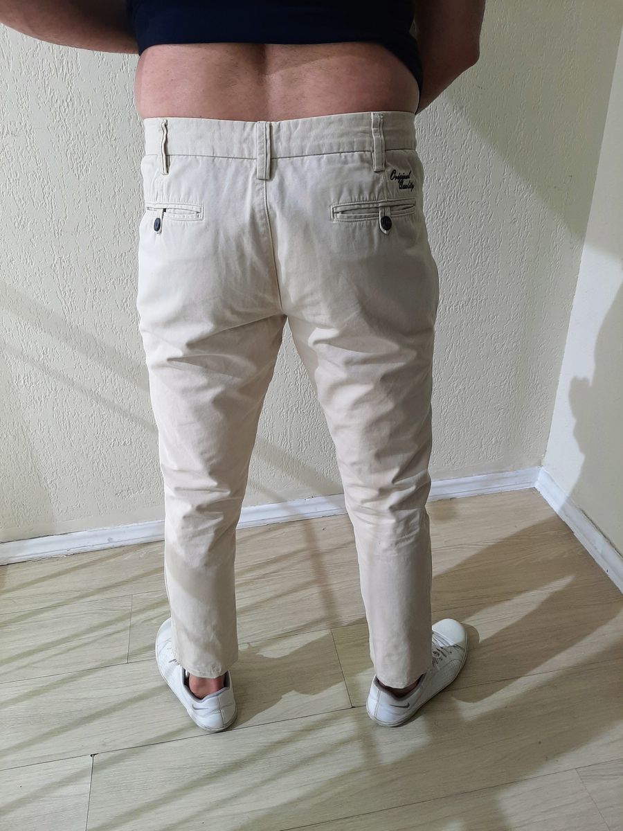 calça listrada masculina zara