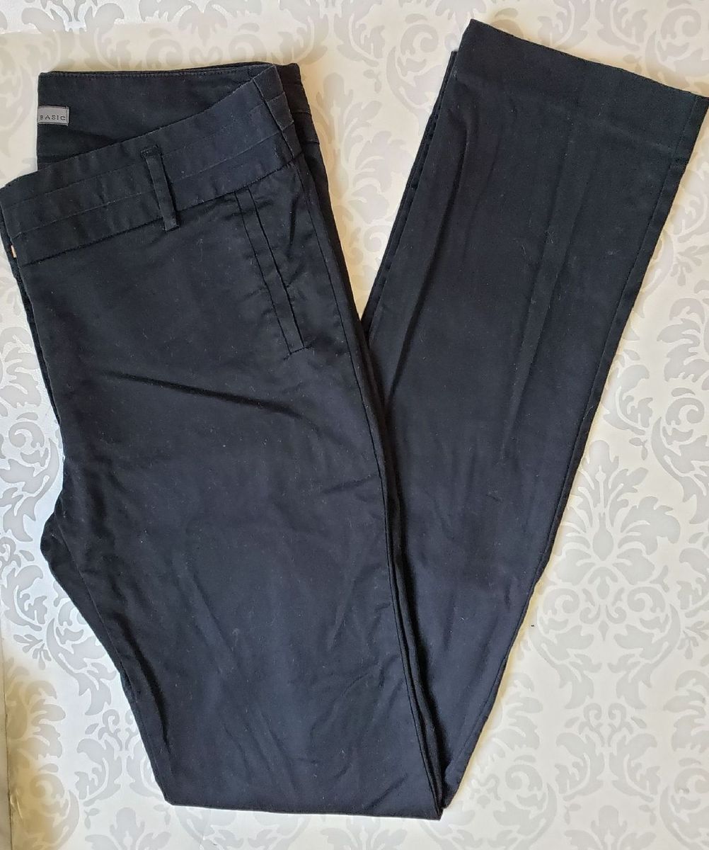 calça sarja alfaiataria feminina