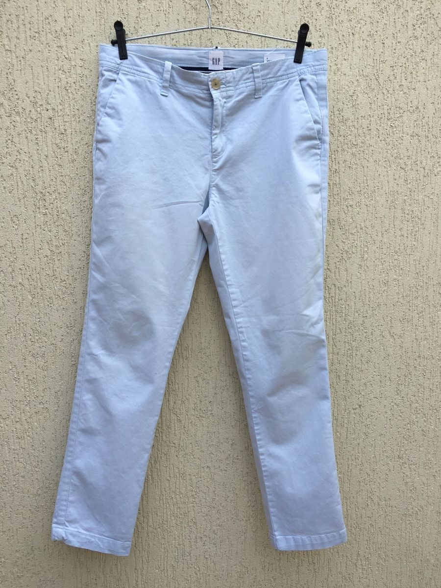 calça sarja azul claro