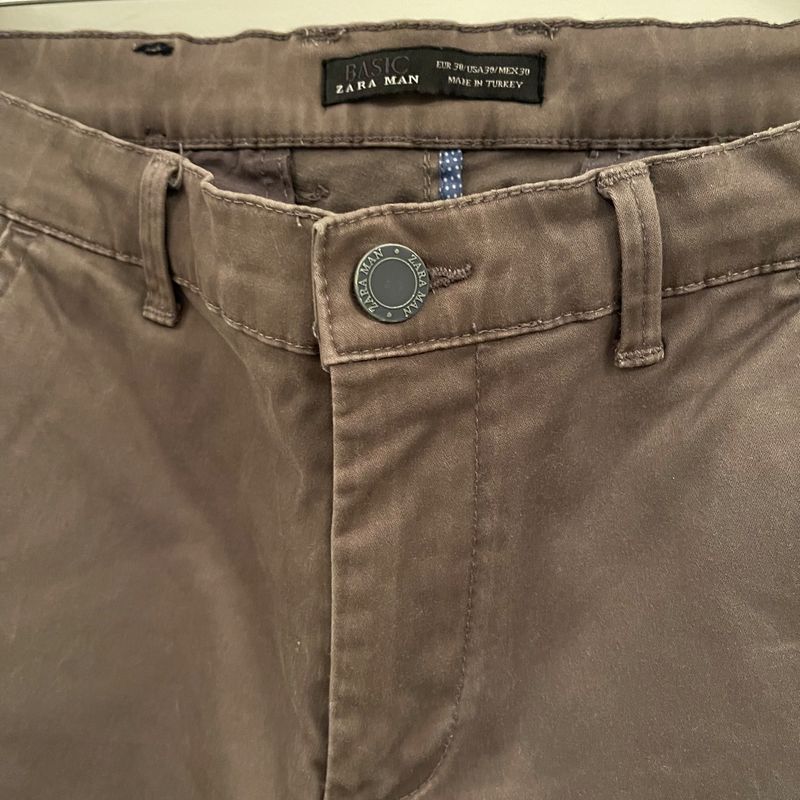 Calça sarja masculina store zara