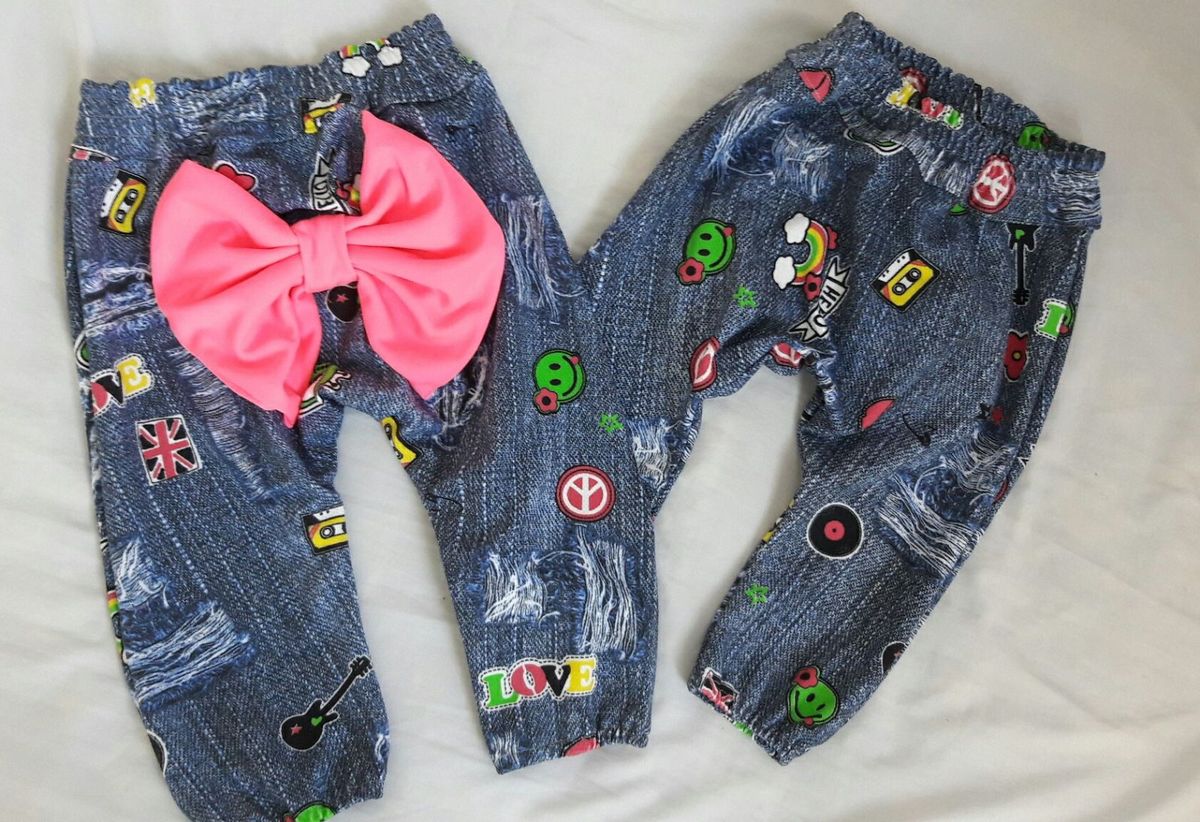 calça jeans saruel infantil