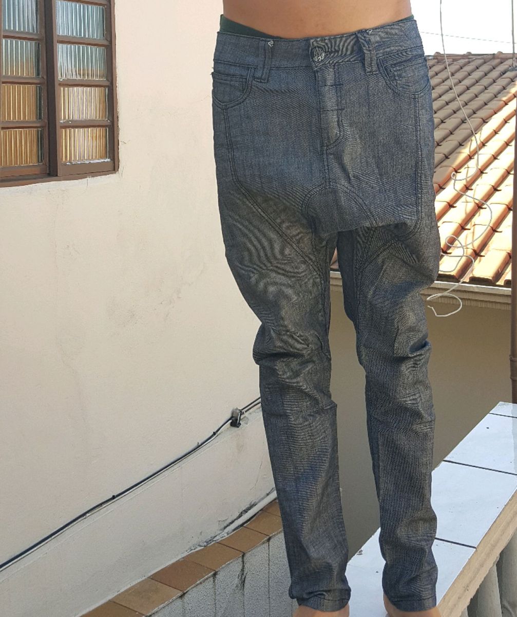 calça saruel jeans masculina