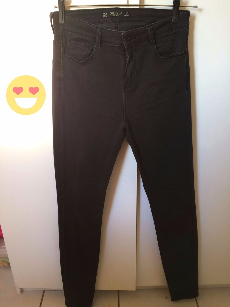 calça jeans cintura alta zara